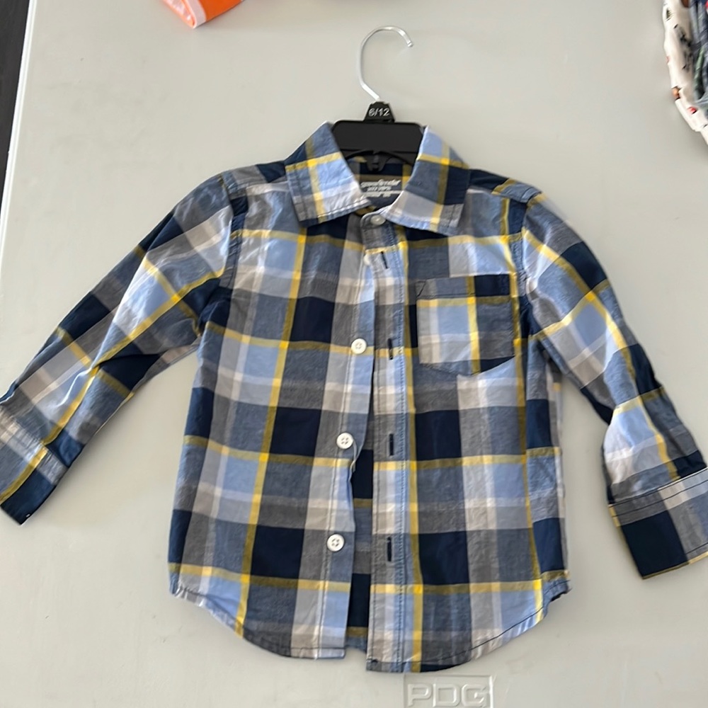 Blue/ Yellow plaid toddler boy